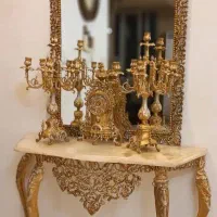 آینه وشمعدان بسیار زیبا در حد نو برنجی|صنایع دستی و سایر لوازم تزئینی|تهران, شهران جنوبی|دیوار