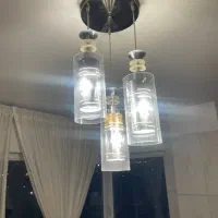 لوستر سه شاخه حباب دار