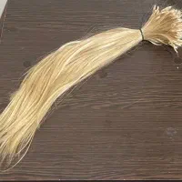موی طبیعی ابریشمی ۴۰ سانت رنگ شده بلوند ۲۵۰ شاخه