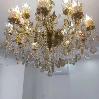 لوستر برنج اصل ۱۰ شاخه ۲۰ شعله|لوستر و چراغ آویز|اسلام‌شهر, شهرک مفیدی|دیوار