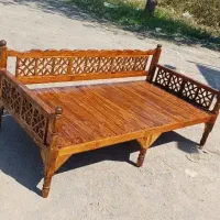 تخت سنتی چوبی مبل و مبلمان گره چینی باغی ویلایی