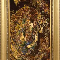 تابلو فرش دستباف گل ابریشم طرح استاد فرشچیان|تابلو فرش|تهران, آجودانیه|دیوار