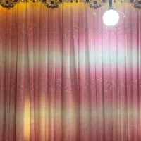 پرده با کتیبه و لامپ و زیر پرده|پرده، رانر، رومیزی|شهریار, شهریار|دیوار