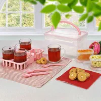 سرویس چای خوری مسافرتی ۶نفره و ۴نفره|ظروف سرو و پذیرایی|آباده, |دیوار