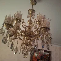 لوستر برنز پنج شاخه ده شعله