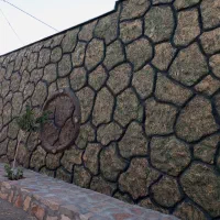 سیمانکاری نمای طرح سنگ چوب و آلاچیق ابنما