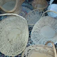 تعدادی سبدچوبی حصیری گاری چوبی|صنایع دستی و سایر لوازم تزئینی|مشهد, ثامن|دیوار