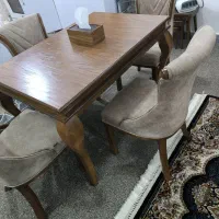 میز چهار نفره درجه یک در حد|میز و صندلی غذاخوری|شوش, |دیوار