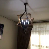 لوستر شیک چوبی|لوستر و چراغ آویز|کرج, فاز ۴ مهرشهر|دیوار