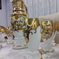 سرویس پارچ ولیوان با ۲تا شیرینی  خوری اصل چک