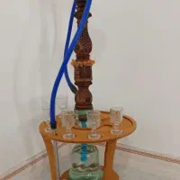 قلیون چوبی با سری چوبی