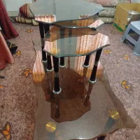 گل میز شیشه ای 4عدد