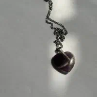 گردنبند امیتیس اصل رگه دار بنفش مناسب هدیه با جعبه|جواهرات|تهران, قبا|دیوار