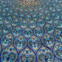 فرش دستباف گنبدی آبی فیروزه‌ای، کیفیت بی‌نظیر|فرش|زنجان, |دیوار