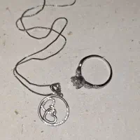 انگشتر و گردنبند نقره|جواهرات|یزد, |دیوار