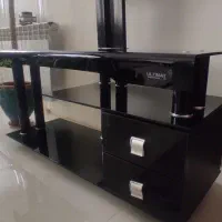 میز تلویزیون شیشه ای مشکی مدل ULTIMAT، سالم و شیک