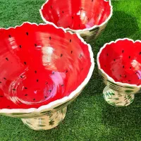 ظرف پایه دار سایز ۳ هندوانه|ظروف سرو و پذیرایی|رشت, هلال احمر|دیوار