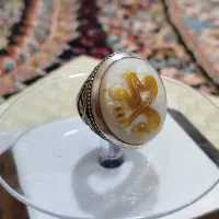 انگشتر نقره عقیق برجسته کهن ...