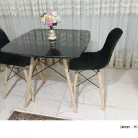 میز و صندلی پایه چوبی