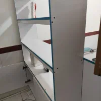 پیشخوان میزکار و ویترین و قفسه دیواری MDF تمیز نو|فروشگاه و مغازه|مینودشت, |دیوار