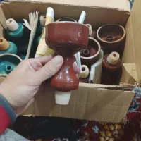 سری سفالی قلیان با جنس خاک رس