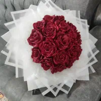 دسته گل روززن زرشکی جذاب|گل مصنوعی|مراغه, |دیوار