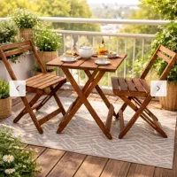 میز و صندلی چوبی تاشو نو