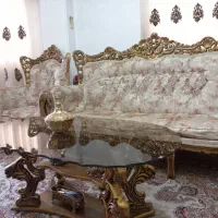 فروش مبل ۹نفره استیل|مبلمان خانگی و میز عسلی|رشت, گلباغ نماز|دیوار