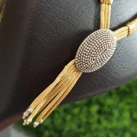 گردنی زنجیر بافتی بدون نگین ۴۵ گرمی|جواهرات|همدان, |دیوار