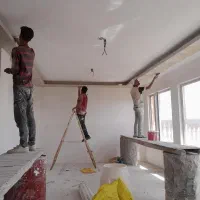 نقاشی ساختمان قناعت|خدمات پیشه و مهارت|نیشابور, شهرک بسیج|دیوار