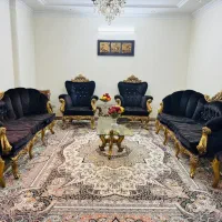 مبل ۱۰ نفره کلاسیک رنگ قهوه ای