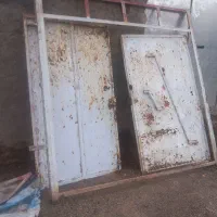 درب حیاط  دو تیکه سالم