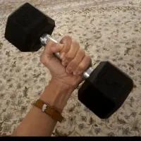 دوعدد دمبله ۵کیلوی دارم . یه ماهه کارکردم باش خدای|تجهیزات ورزشی|ویسیان, |دیوار