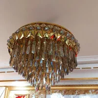 لوستر گرد کریستالی