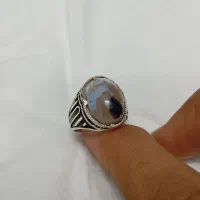 ۲ عدد انگشترشجر مردانه نقره عقیق گرمی ۵۵۰ تومان