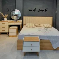 تخت وسرویس خواب/با تشک/میز آرایش و آینه