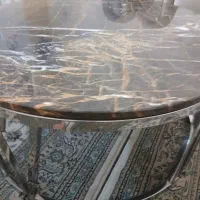 میز جلو مبلی تمام استیل رویه سنگ