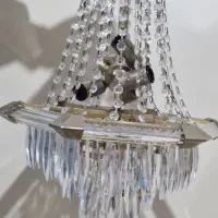 لوستر برنجی و کریستال اصل