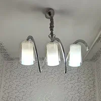 لوستر سه تایی و دو تایی استیل کاملا نو|لوستر و چراغ آویز|هشتگرد, شهرک ریحانه|دیوار