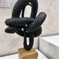 مجسمه مار سنگی جنس کاملا از سنگ کار دست نو