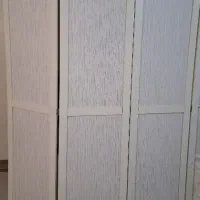 دو عدد پارتیشن چوبی سفید سه در