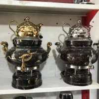 سماور گازی طرح سنگ استیل روگازی آیلار ارسال شهروند|سماور، چای‌ساز، قهوه‌ساز|مشهد, گلشور|دیوار