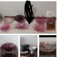 ظرف ظروف چینی کریستال گل برجسته چک آجیل حراج