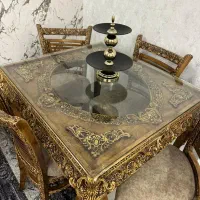 میزناهارخوری 4 نفره  تمام راش پر منبت وارداتی|میز و صندلی غذاخوری|تهران, مسعودیه|دیوار