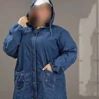 سویشرت کت جین سایزبزرگ سایز 48تا62 بزرگ 2 رنگ