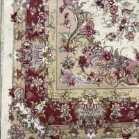 (فرش فرزین)جفت ۹ متری خطیبی۴۰ رج (کف قیمت) نخ پشم|فرش|تبریز, |دیوار