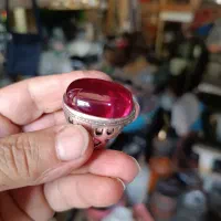 انگشتر یاقوت و نقره