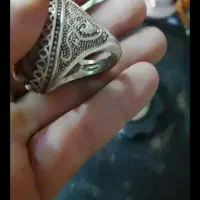 دوتا انگشتر با سنگ عقیق سلیمانی رنگ ثابت