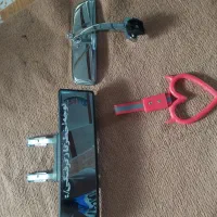 دو عدد آینه وسط خودرو با یک قلب آویز