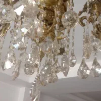 لوستر برنز 6شاخه بزرگ|لوستر و چراغ آویز|فردیس, شهرک ارم|دیوار